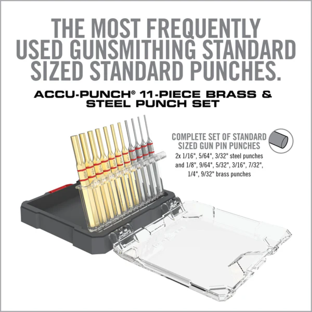 REAL AVID | ACCU PUNCH® 11-PIECE BRASS & STEEL PIN PUNCH SET