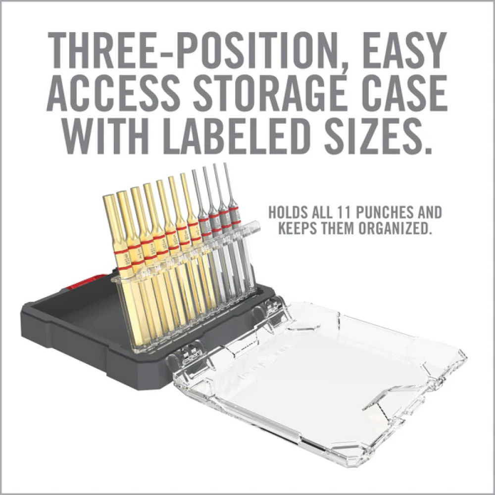 REAL AVID | ACCU PUNCH® 11-PIECE BRASS & STEEL PIN PUNCH SET