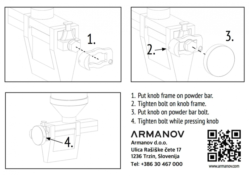 ARMANOV | CLICKABLE POWDER THROWER ADJUSTEMNT KNOB - Small Powder Bar