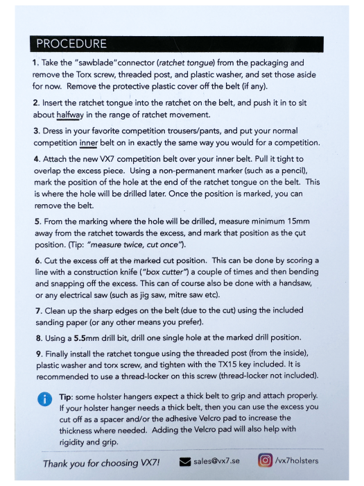 VX7 | RATCHET COMPETITION BELT - CFB